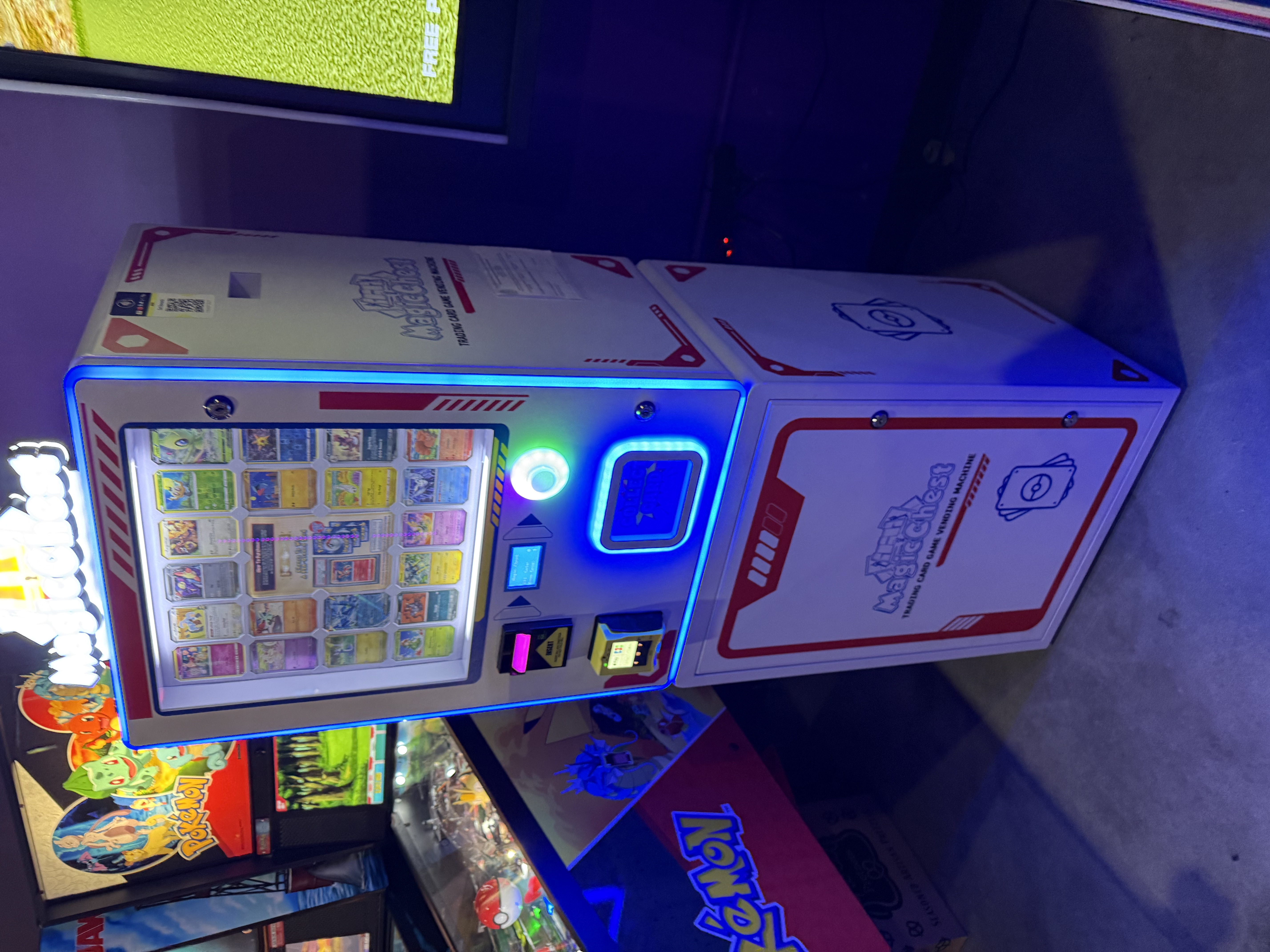 Magic Chest trading card vending machine at Portal Pinball Arcade